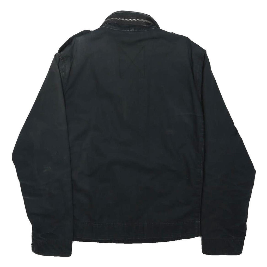 LEVI'S Mens Black Cotton Zip Jacket M Casual Classic Workwear Durable Stylish