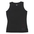 NIKE Womens Black Vest Tank Top M Sleeveless Crew Neck Cotton Blend Graphic