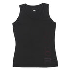 NIKE Womens Black Vest Tank Top M Sleeveless Crew Neck Cotton Blend Graphic
