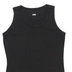 NIKE Womens Black Vest Tank Top M Sleeveless Crew Neck Cotton Blend Graphic