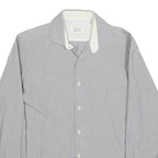 TED BAKER Mens Grey Cotton Blend Shirt M Classic Button Collar Long Sleeve
