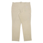 CARHARTT Mens Cotton Blend Khaki Relaxed Tapered Trousers W40 L32 Workwear