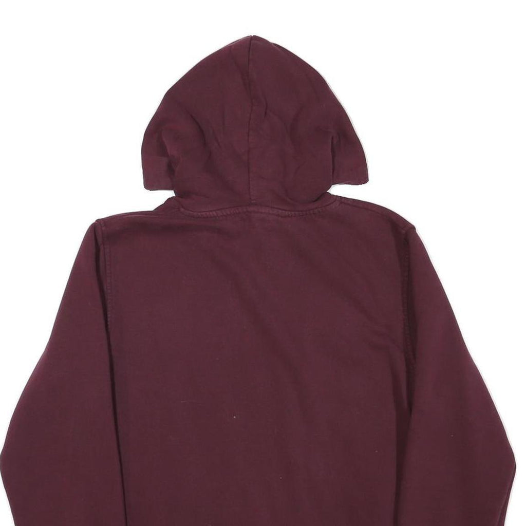 CHAMPION Mens Maroon & Grey Hoodie M Cotton Blend Pullover Drawstring Hood