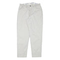 RIDERS Womens Cotton Blend White Relaxed Straight Trousers W32 L29 Casual
