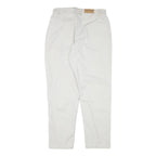 RIDERS Womens Cotton Blend White Relaxed Straight Trousers W32 L29 Casual