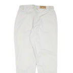 RIDERS Womens Cotton Blend White Relaxed Straight Trousers W32 L29 Casual