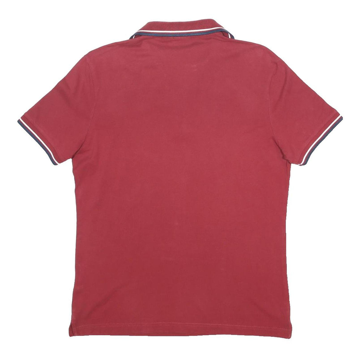 DIADORA Mens Red Polo Shirt L Cotton Short Sleeve Classic Fit Soft Comfort