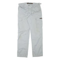 TEDDYS Mens Regular Cotton Blend Light Grey Work Cargo Trousers W33 L32