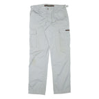 TEDDYS Mens Regular Cotton Blend Light Grey Work Cargo Trousers W33 L32