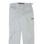 TEDDYS Mens Regular Cotton Blend Light Grey Work Cargo Trousers W33 L32