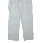 TEDDYS Mens Regular Cotton Blend Light Grey Work Cargo Trousers W33 L32