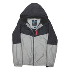 TRESPASS Mens Grey & Black Outdoor Jacket M Polyester Blend Zip Hooded