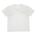 LACOSTE Mens White Short Sleeve Crew Neck Cotton Blend T-Shirt M Classic Fit