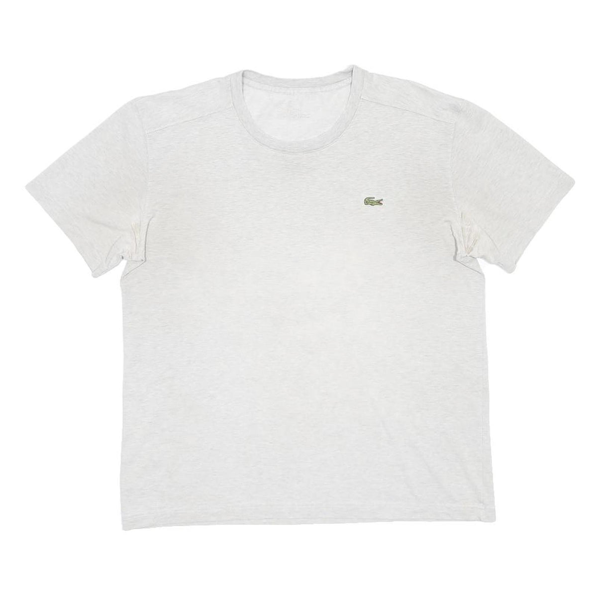 LACOSTE Mens White Short Sleeve Crew Neck Cotton Blend T-Shirt M Classic Fit