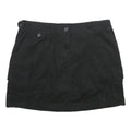 RICKI'S Womens Black Cargo Mini Cotton Blend Skort UK 10 Button Closure Utility