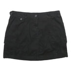 RICKI'S Womens Black Cargo Mini Cotton Blend Skort UK 10 Button Closure Utility