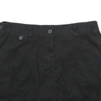 RICKI'S Womens Black Cargo Mini Cotton Blend Skort UK 10 Button Closure Utility