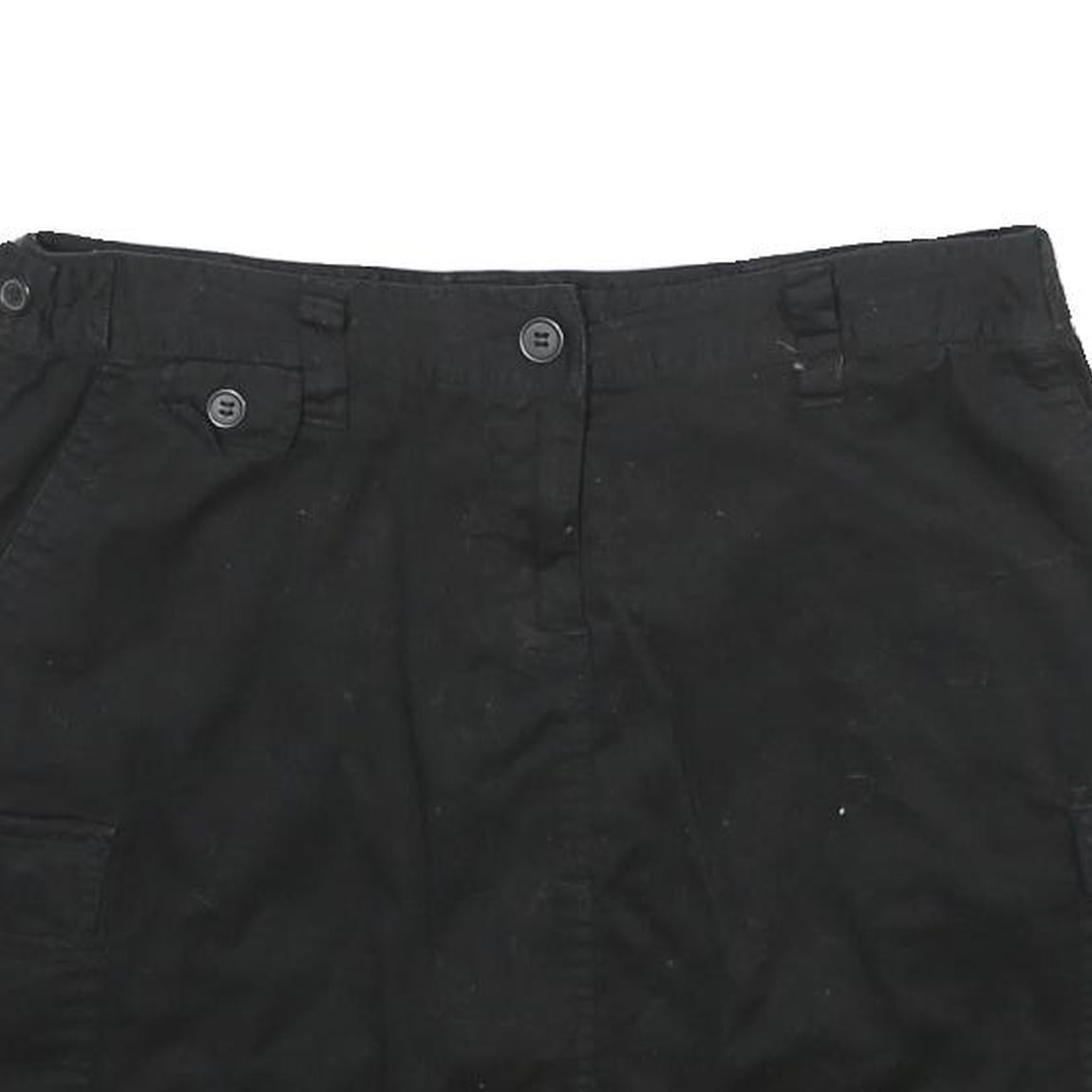 RICKI'S Womens Black Cargo Mini Cotton Blend Skort UK 10 Button Closure Utility