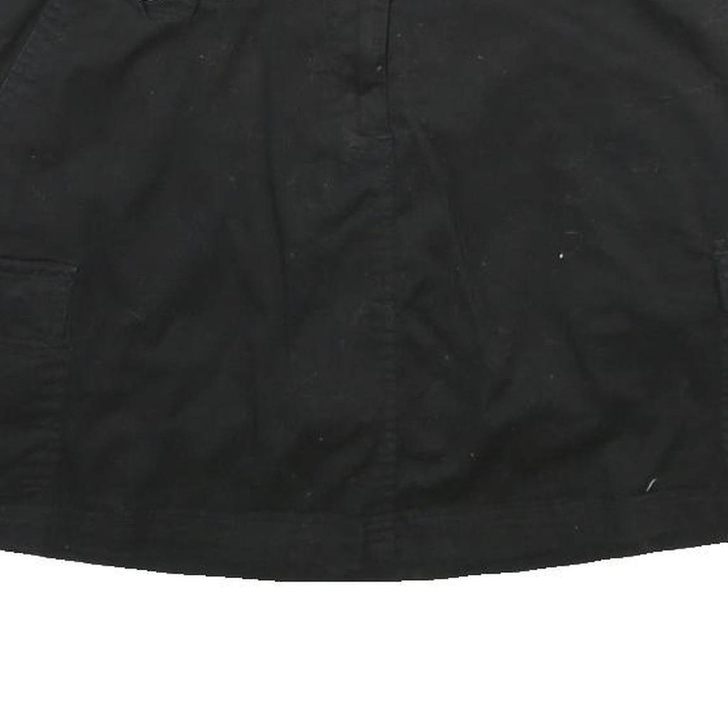 RICKI'S Womens Black Cargo Mini Cotton Blend Skort UK 10 Button Closure Utility