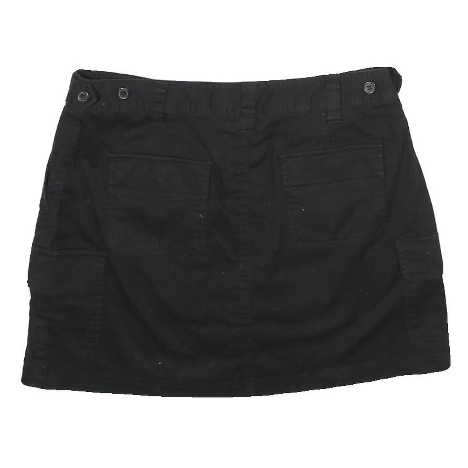 RICKI'S Womens Black Cargo Mini Cotton Blend Skort UK 10 Button Closure Utility