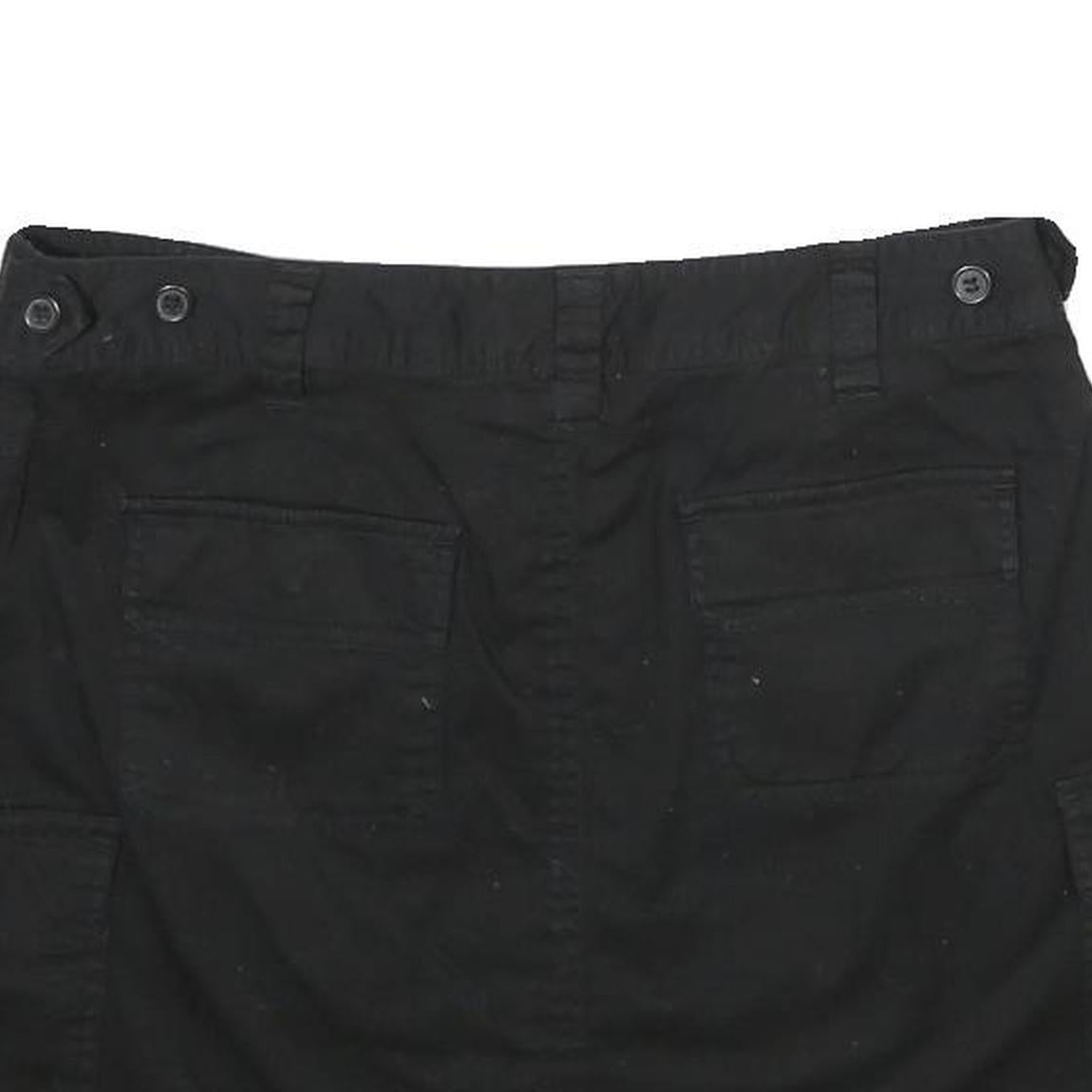 RICKI'S Womens Black Cargo Mini Cotton Blend Skort UK 10 Button Closure Utility