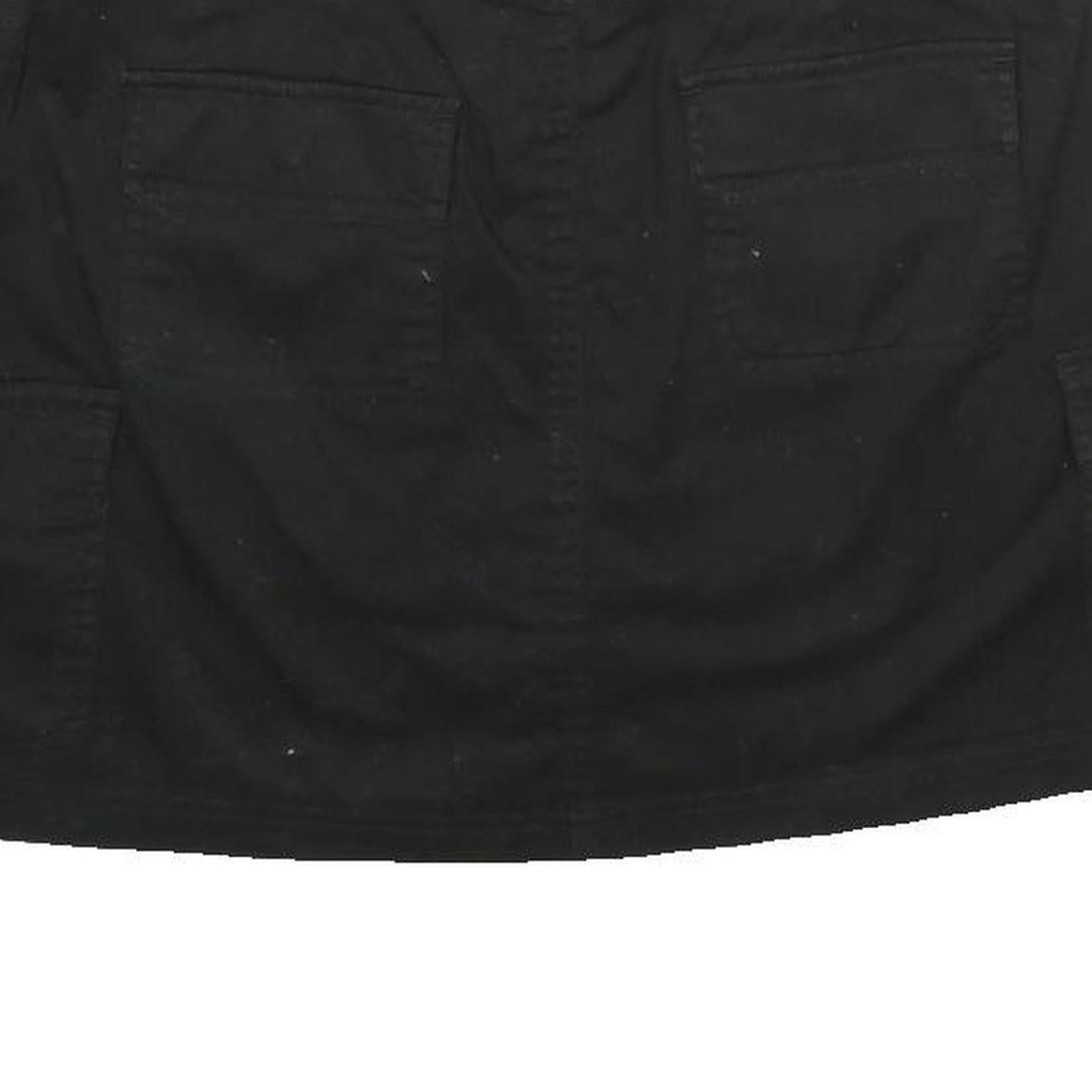 RICKI'S Womens Black Cargo Mini Cotton Blend Skort UK 10 Button Closure Utility