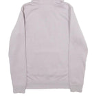 REEBOK Womens Grey Hoodie S Cotton Blend Pullover Drawstring Hood Pocket