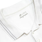 LOTTO Mens White Long Sleeve Plain Polo Shirt 2XL Cotton Casual Sportswear