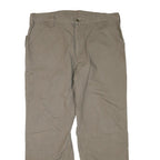 CARHARTT Mens Regular Fit Beige Cotton Blend Trousers W40 L32 Workwear Zip