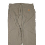 CARHARTT Mens Regular Fit Beige Cotton Blend Trousers W40 L32 Workwear Zip