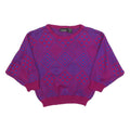 GOTHAM Womens Purple Patterned Jumper Crew Neck Basic Knit M Acrylic Fashion