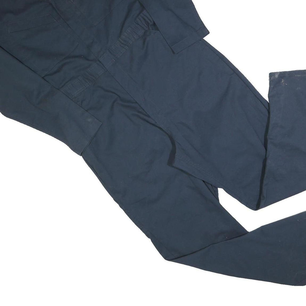 DICKIES Mens Navy Blue Cotton Blend Dungarees Regular Fit Long Sleeve L W38 L32