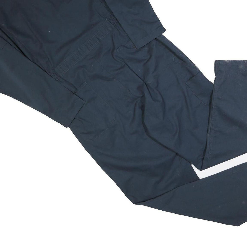 DICKIES Mens Navy Blue Cotton Blend Dungarees Regular Fit Long Sleeve L W38 L32