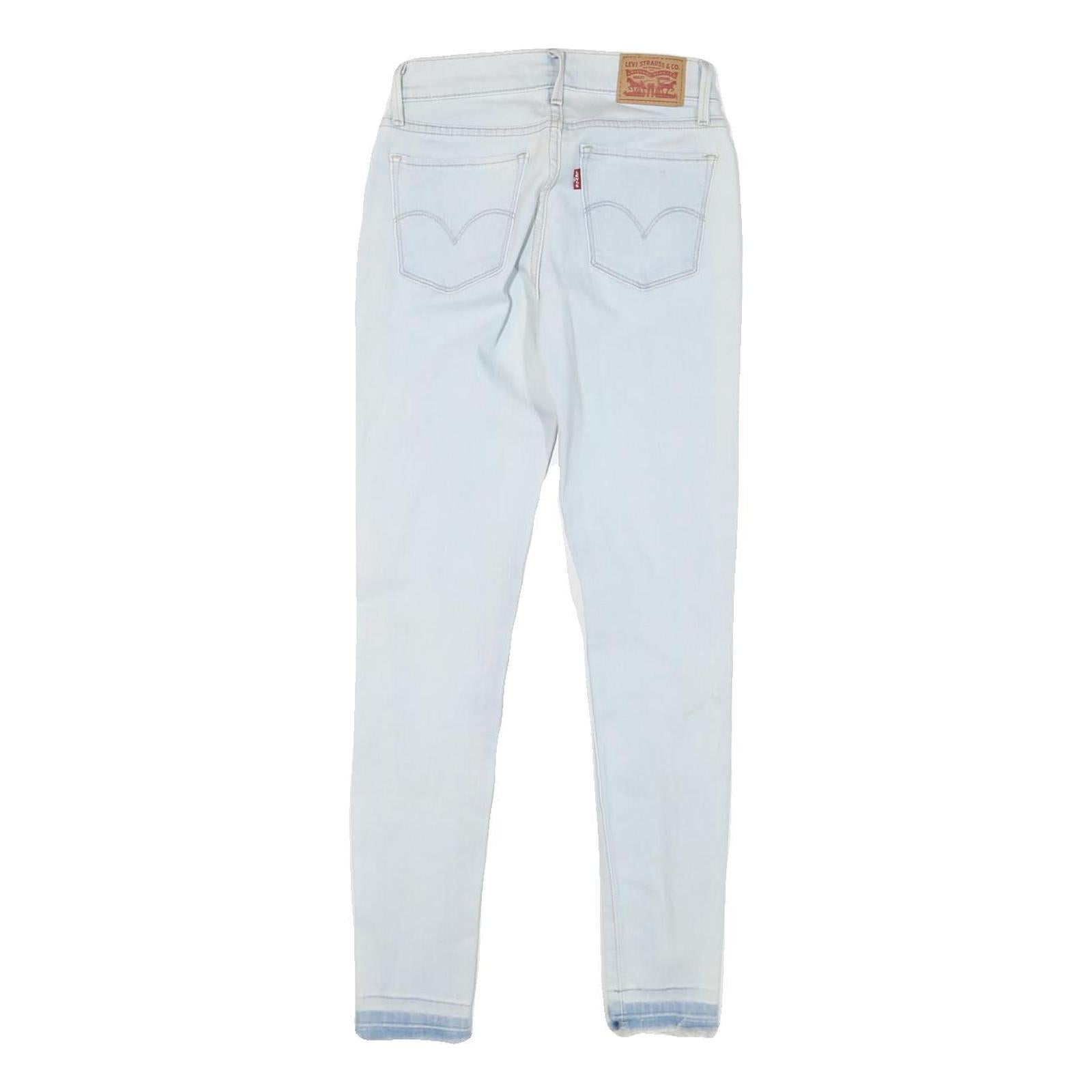 LEVI'S 710 Womens Jeans White Slim Skinny Denim Light W24 L27 Stretch Zip