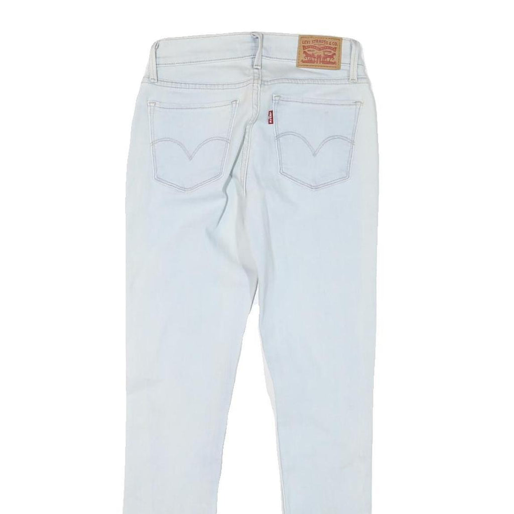LEVI'S 710 Womens Jeans White Slim Skinny Denim Light W24 L27 Stretch Zip