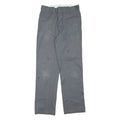 DICKIES Mens Trousers Grey Regular Straight W33 L34