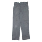 DICKIES Mens Trousers Grey Regular Straight W33 L34