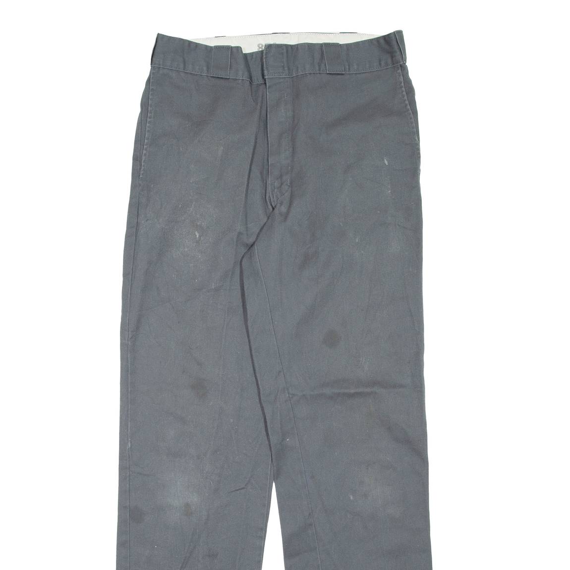 DICKIES Mens Trousers Grey Regular Straight W33 L34