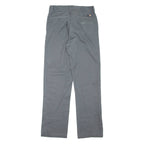 DICKIES Mens Trousers Grey Regular Straight W33 L34