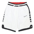 NIKE Mens White & Black Casual Sports Shorts L W28 Polyester Blend