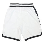 NIKE Mens White & Black Casual Sports Shorts L W28 Polyester Blend