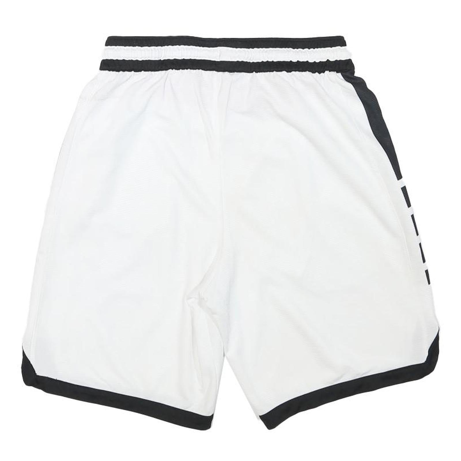 NIKE Mens White & Black Casual Sports Shorts L W28 Polyester Blend