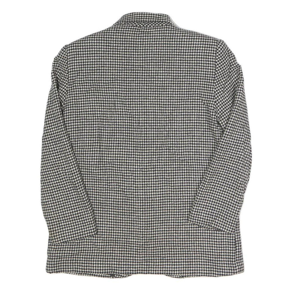 PROPHECY Womens Black & White Houndstooth Tailored Jacket UK 10 Wool Blend