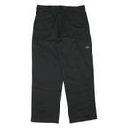 DICKIES Mens Black Polyester Blend Regular Fit Straight Leg Trousers W36 L32