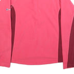 BERGHAUS Womens Pink & Burgundy Plain Pullover Jumper 1/4 Zip Polyester UK 8