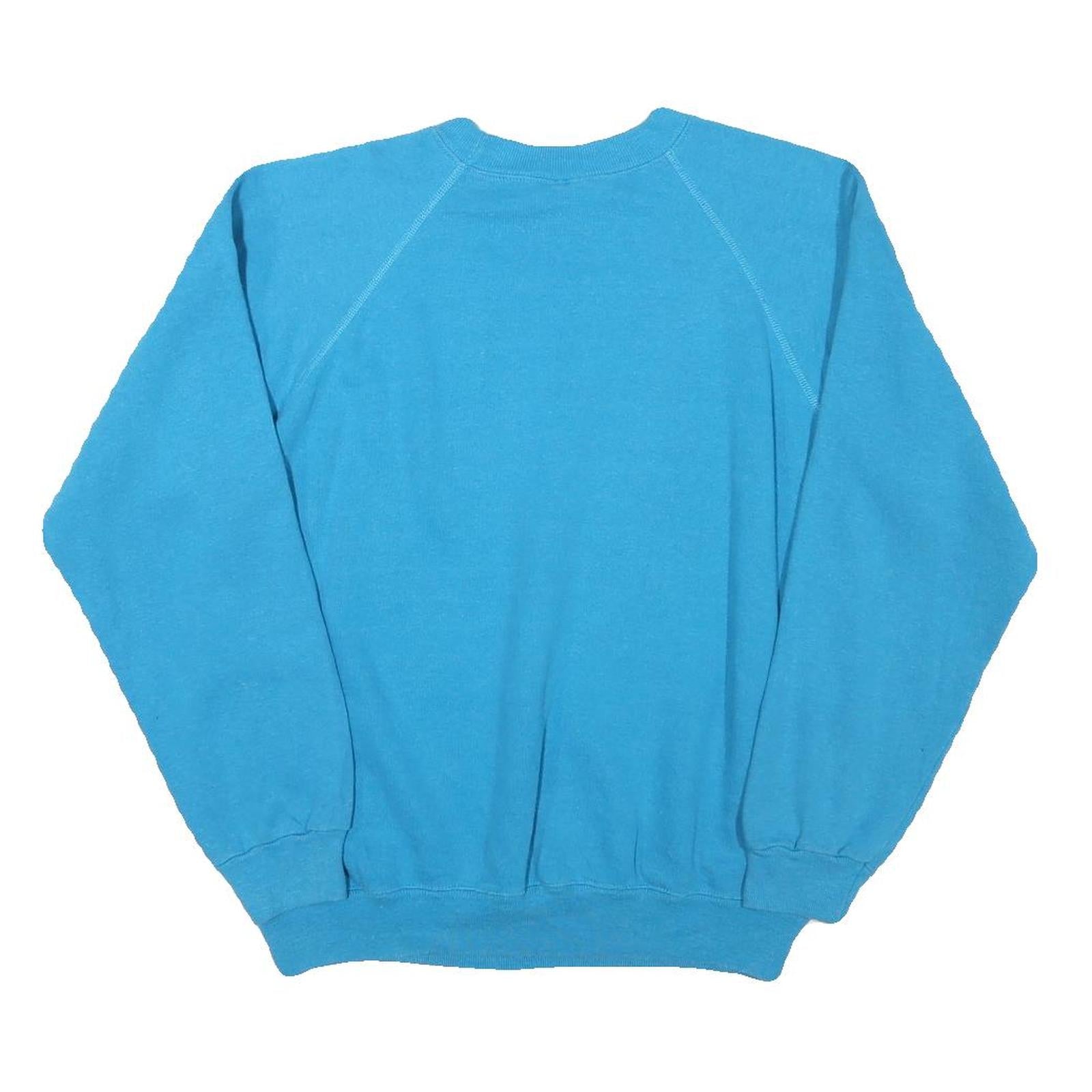 HANES Mens Blue Sugar Beach Resort Kihei Maui Crew Neck L Cotton Sweatshirt
