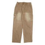 ZO DESIGN Mens Beige Regular Fit Straight Denim W30 L28 Cotton Blend Zip Jeans