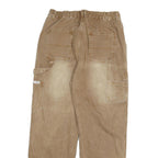 ZO DESIGN Mens Beige Regular Fit Straight Denim W30 L28 Cotton Blend Zip Jeans