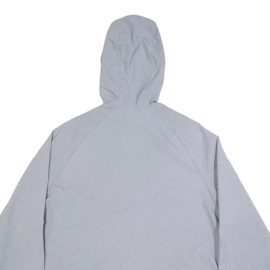 COLUMBIA Mens Grey Hooded Jacket XL Polyester Blend Zip Plain Outdoor Activewear