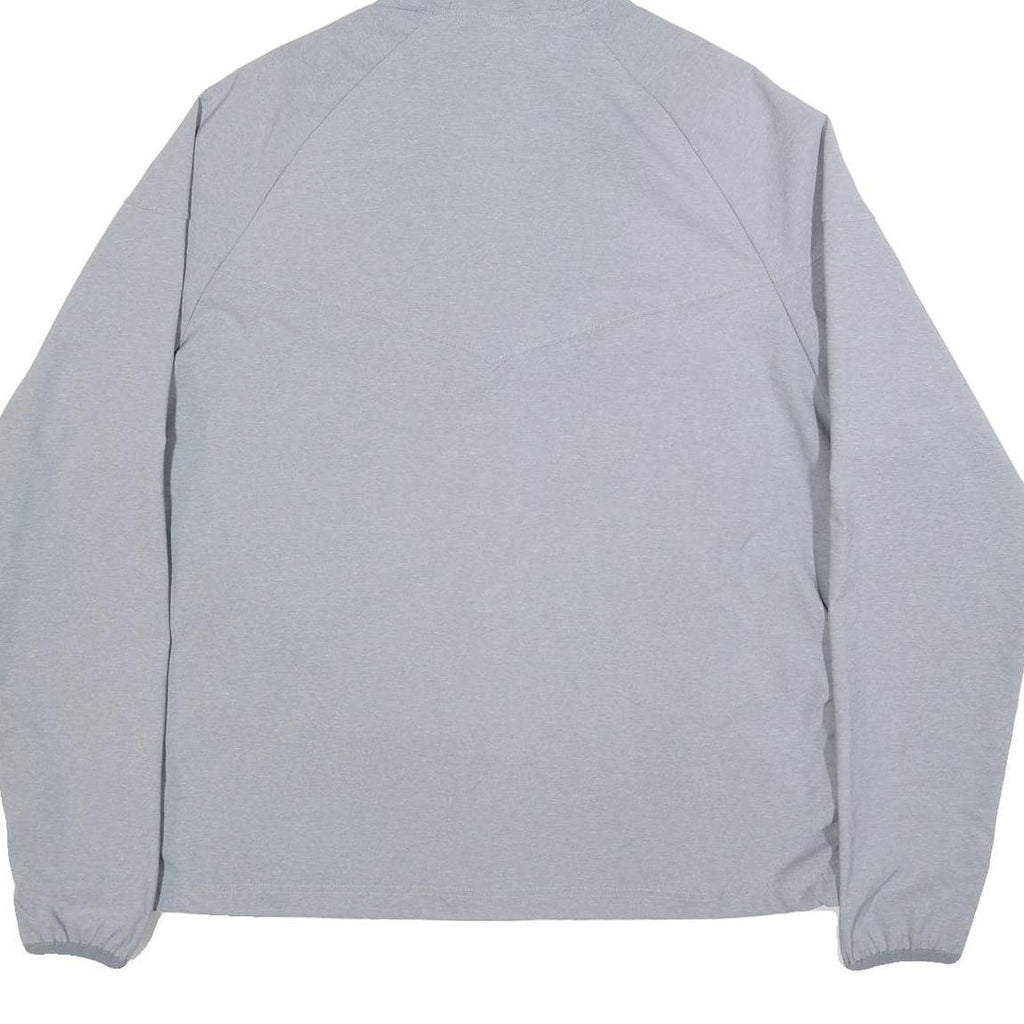 COLUMBIA Mens Grey Hooded Jacket XL Polyester Blend Zip Plain Outdoor Activewear